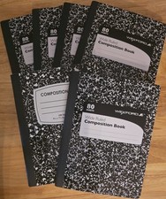 6 - Wexford Wide ruled Black composition notebook 9.75 x 7.5