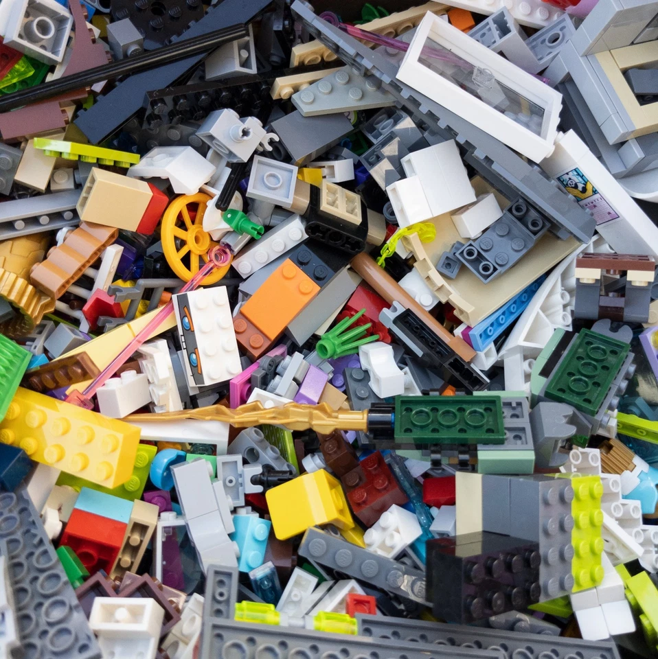 2 lbs LEGO Bulk Lot – Random Bricks Plates Parts Mixed Pieces for Building - Image 2 of 4