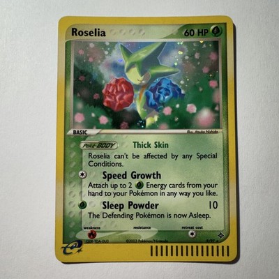 Pokémon Roselia 9/97 Holo EX Dragon Englisch e-Reader Vintage 2003 60 KP