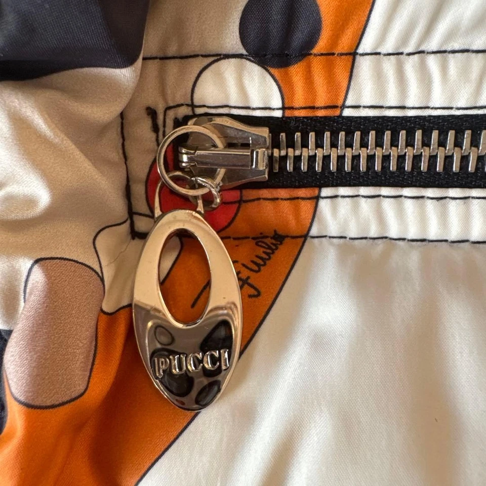 Emilio Pucci 100% down jacket with waist belt Multicolor Short made in Italy - Image 3 of 4