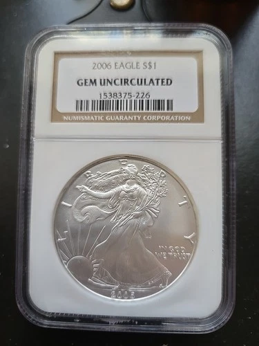 2006 American Silver Eagle Gem Uncirculated NGC
