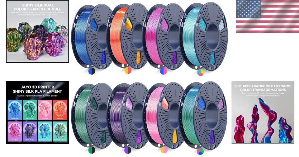 2kg Dual & Tri-Color PLA Filament Bundle - Image 2 of 4