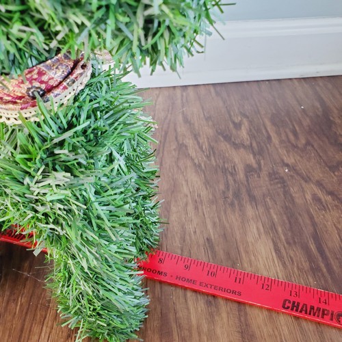 Vintage Reindeer Statue Pine Green Garland 15" Christmas Wall Figurine Christmas - Picture 7 of 8