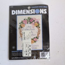 DIMENSIONS Counted Cross Stitch Kit 6743 HAPPILY EVER AFTER 5x7  New