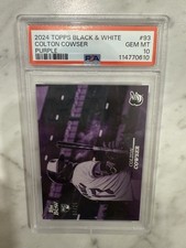 2024 Topps Black White Colton Cowser #93 Purple /25 PSA 10 GEM MNT RC Orioles 🔥