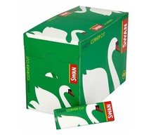 New Full Box 100 Booklets of Swan Green Corner Cut Cigarette Rolling Papers