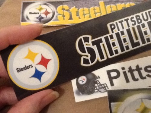 PITTSBURGH STEELERS 7 LONG GLITTER STICKERS 8inch - Picture 4 of 4