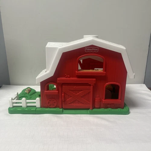 Vintage Fisher-Price Little People FARM Barn Playset with accessories
