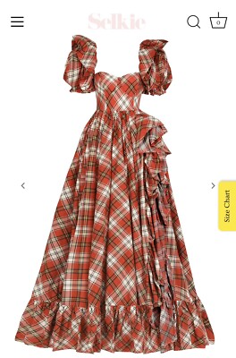 Selkie 6x Plaid Ruffle Gown Cottage Plus Princess Disney Dress