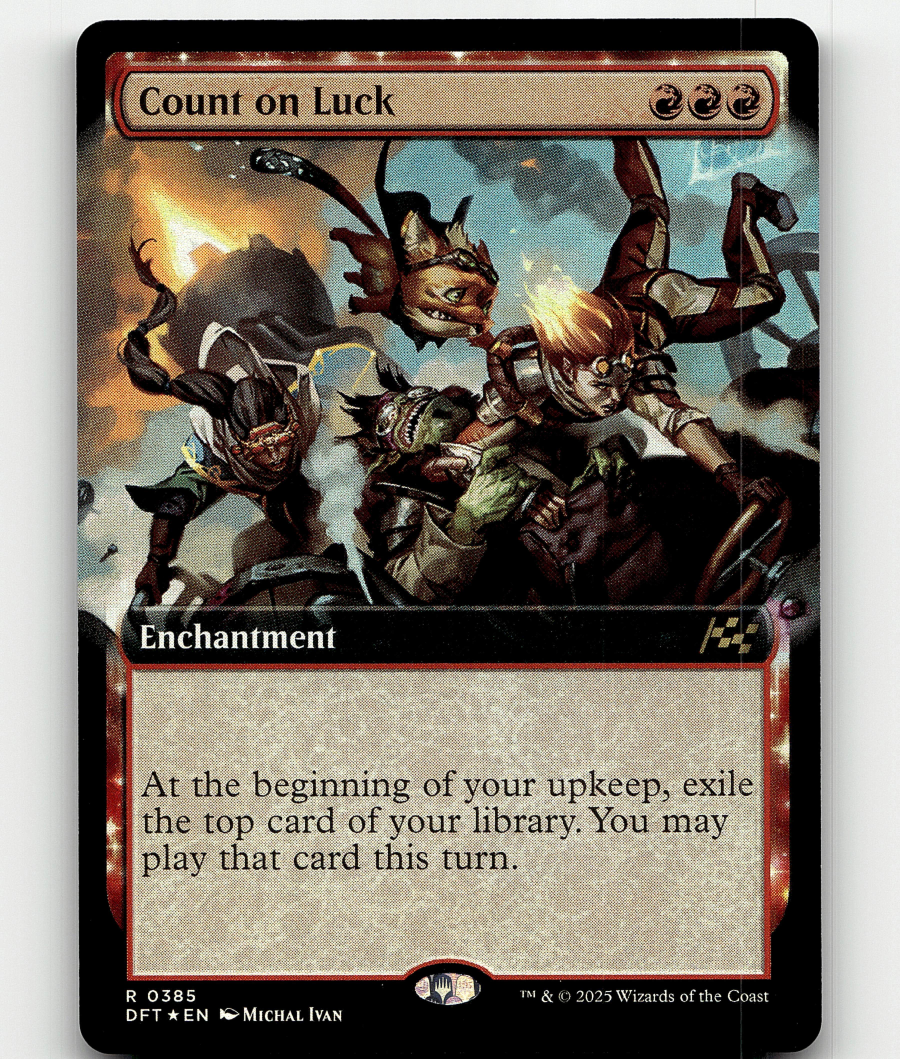 FOIL - MTG Count on Luck (Extended Art) #385 - Aetherdrift | eBay FOIL - MTG Count on Luck (Extended Art) #385 - Aetherdrift | eBay