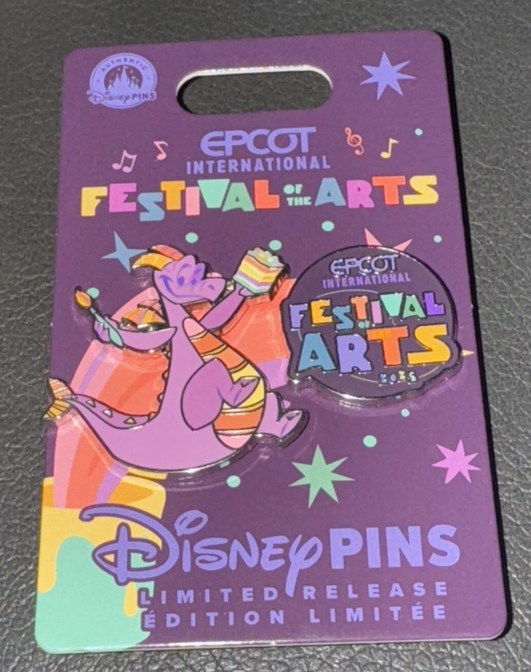 2025 Disney Parks Epcot Festival Of The Arts Figment 2 Pin Set LR