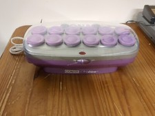 Conair Ion Shine Hot Rollers 12 Hair Curlers Jumbo Flocked Clips TESTED WORKS