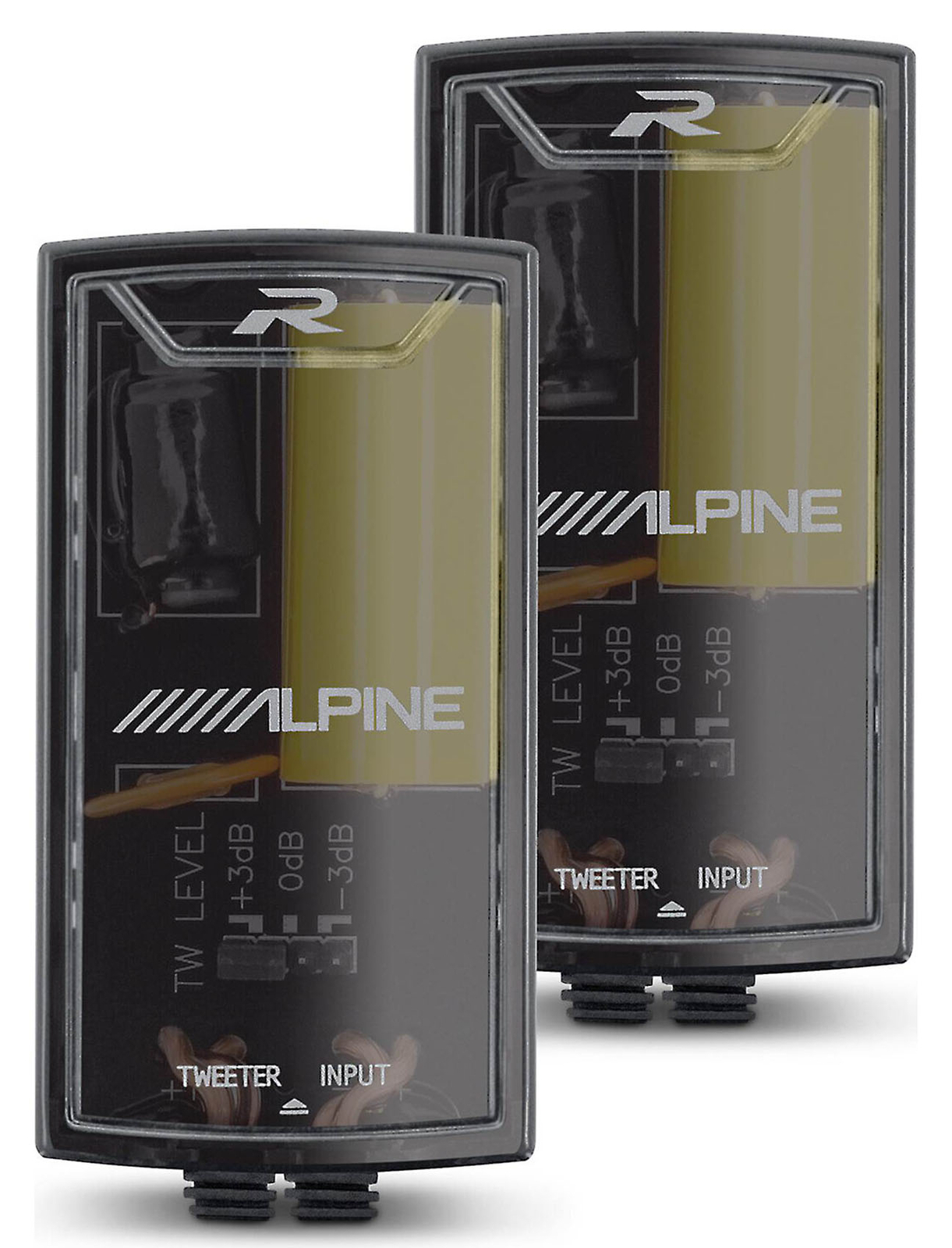 Пара 2-полосных автомобильных аудиокомпонентных динамиков Alpine R2-S65C 65 с высоким разрешением