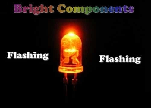 5 x Orange Flashing LED 5mm - Ultra Bright(6000mcd) - UK Seller