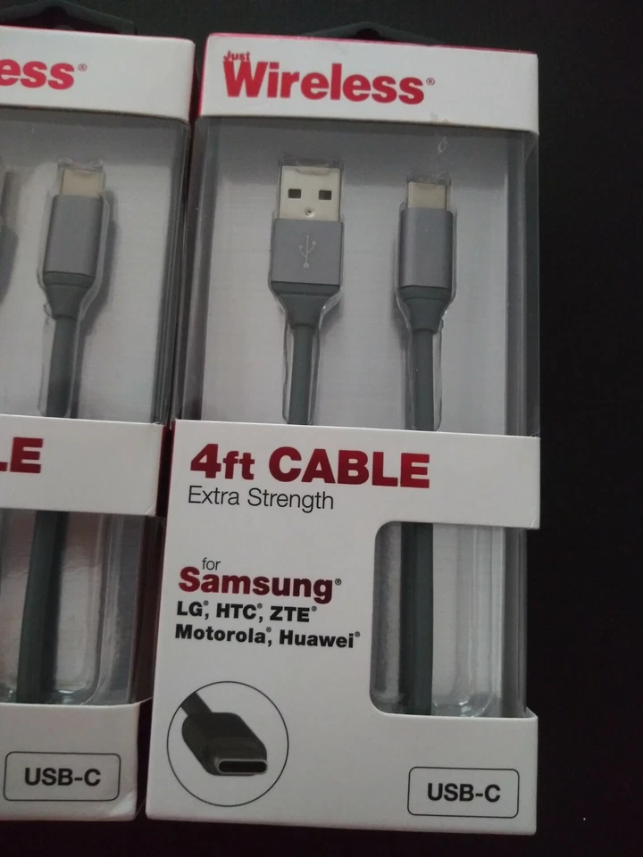 ( 3 pack ) Just Wireless 4 ft Micro USB Cable- Gray- Samsung, LG, HTC, Huawei - Image 2 of 3