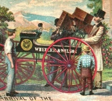 1870s-80s Wheeler & Wilson's Sewing Machines Carriage Family Dog P52