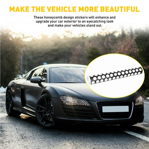 Car Rear Tail Light Cover Black Honeycomb Sticker Tail-lamp Decal Accessories US