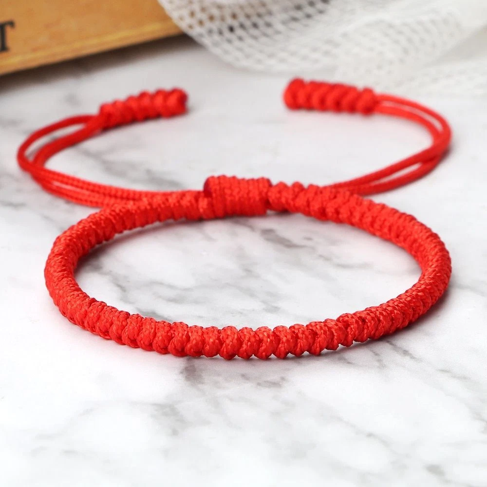 Rope Knots Bracelets -Nylon Thread Bracelet Prayer Charm Tibetan Buddhist  Bangle