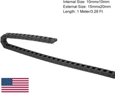 Drag Chain Cable Carrier Closed Type with End Connectors R18 10X10mm 1 Meter HO