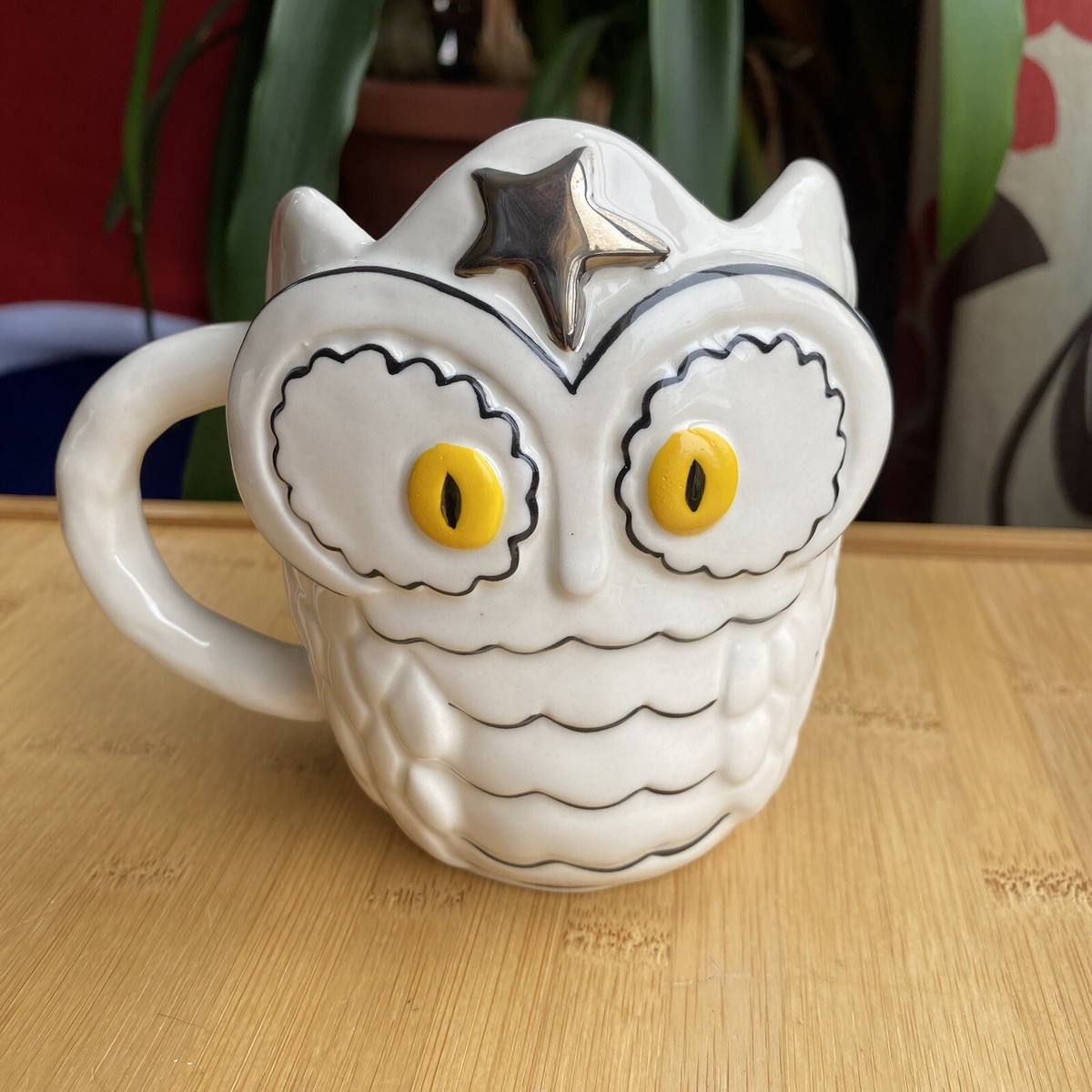 Anthropologie Francesca Kaye Halloween Owl Magic Mug Fall Birds