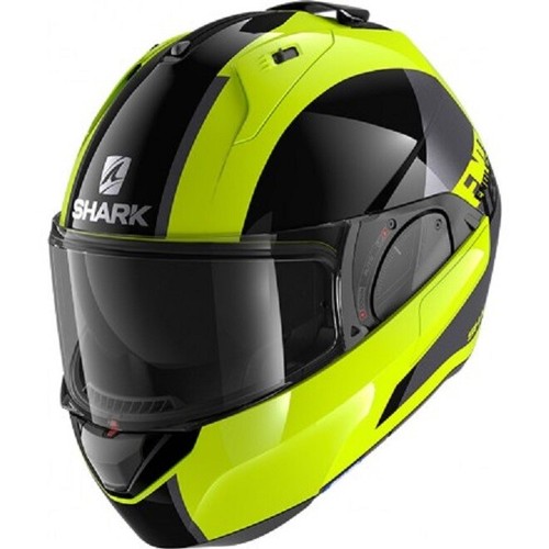 Casco Moto Shark Evo Es Endless YKS yellow reverse modular helmet casque  helm | eBay