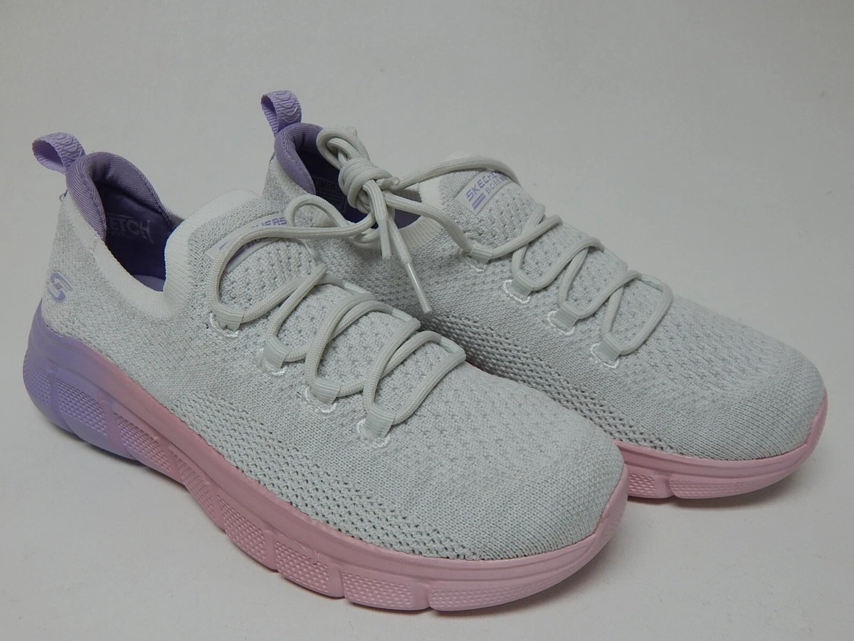 Skechers BOBS B Flex Stretch Fit Size 7 M EU 37 Women s Running Shoes White Pink