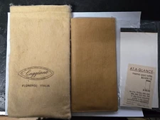 Caggiano Italian fine Calfskin wallet/check book/notepad, light tan