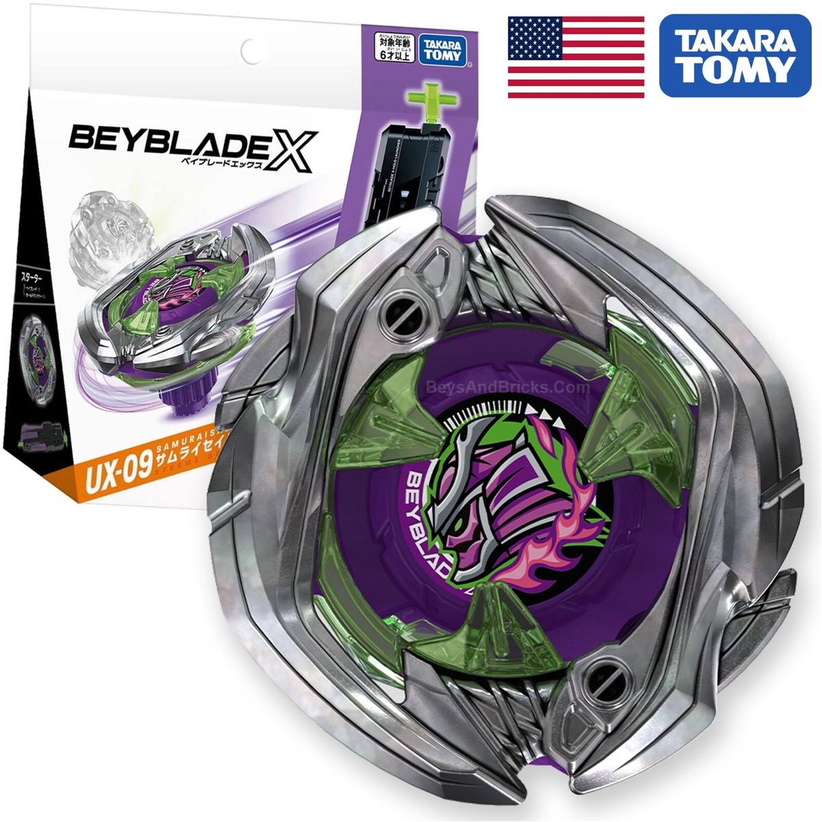 TAKARA TOMY Samurai Saber 2-70L Beyblade X Starter UX-09- USA