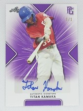 2021 LEAF PERFECT GAME AUTO TITAN KAMAKA PURPLE PAPER 1/1 