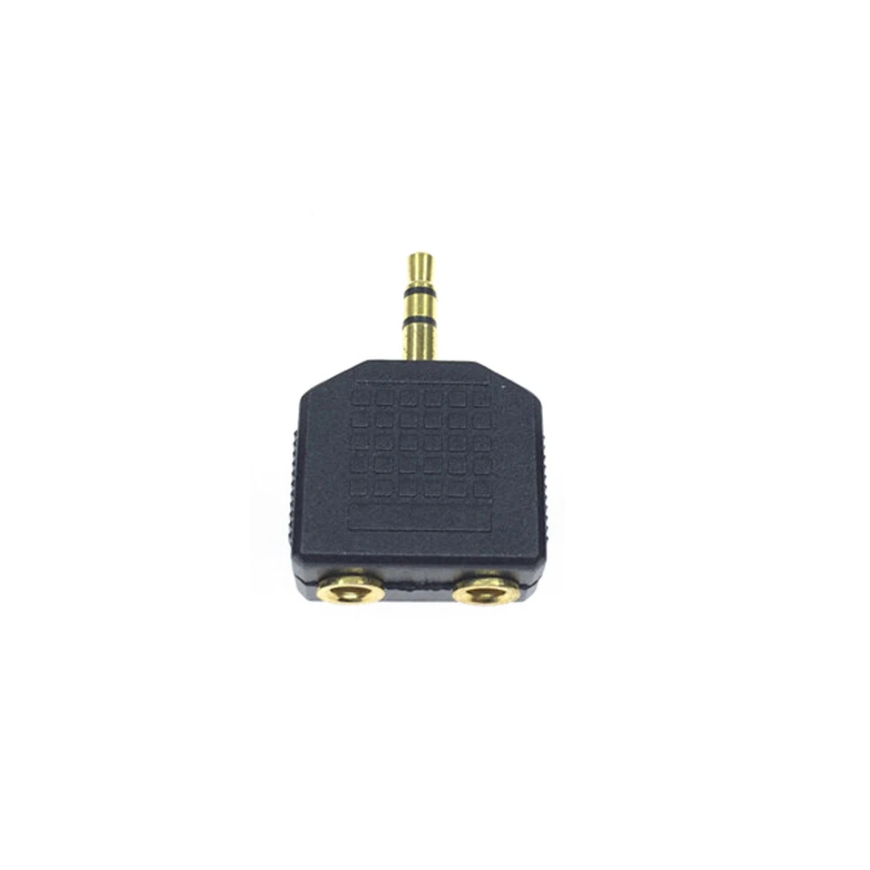 1Pcs 1 Male to 2 Female Gold Plated 3.5mm Y Audio Splitter Headphone Adapter - Image 2 of 4