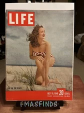 JS 1948 FUN ON THE BEACH July 19 LIFE Magazine BOB FELLER AD