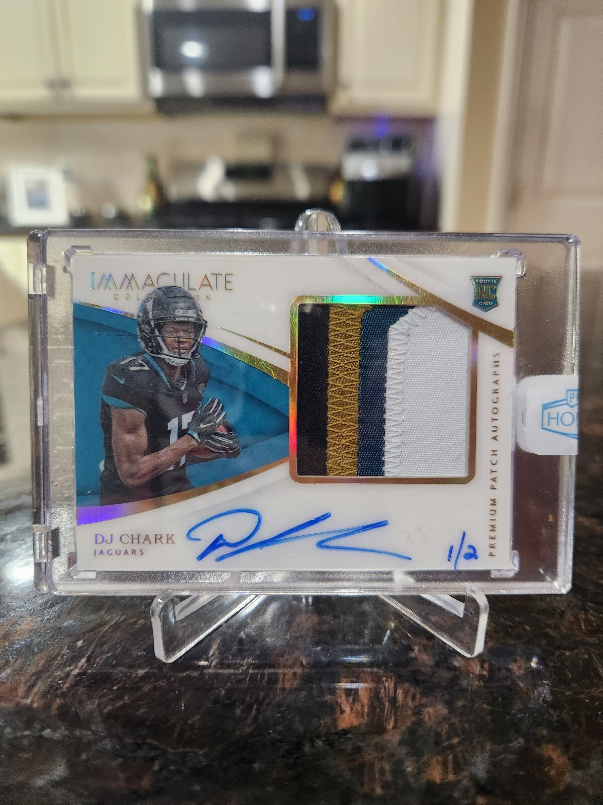 DJ Chark Panini Immaculate Collection Premium Patch Rookie Autograph #PRDC Gold