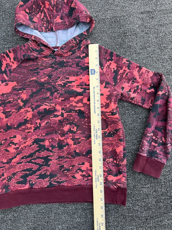 Under Armour Cremallera Completa Camuflaje Pullover Sudadera con Capucha Chaqueta Púrpura - Negro Juvenil LG Foto 3 de 4