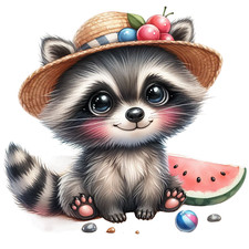 Wall decal sticker summer, beach and animal wall sticker 18 x 18 cm large