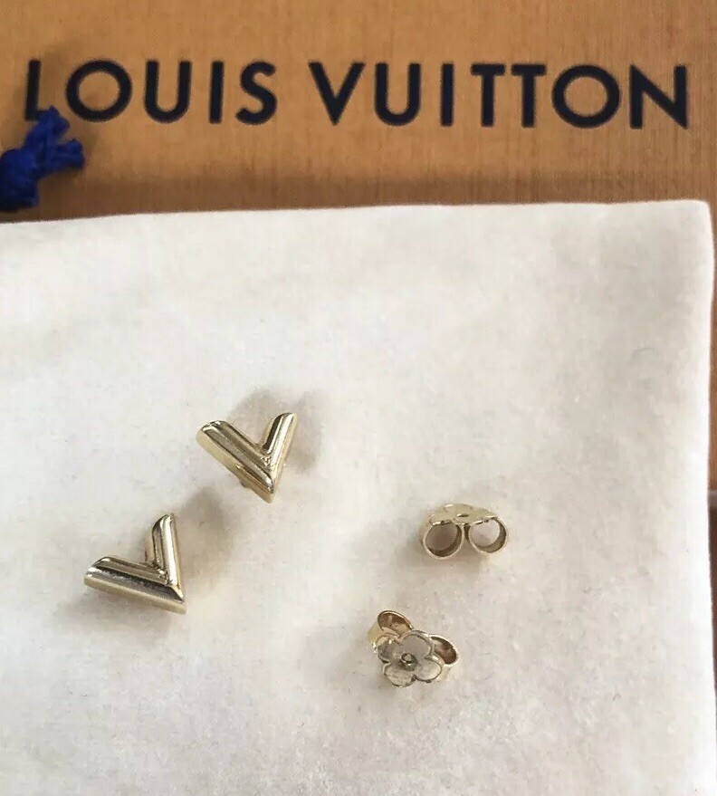 vuitton v stud earrings