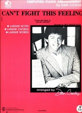 REO SPEEDWAGON CAN'T FIGHT THIS FEELING SHEET MUSIC-SIMPLIFIED PIANO-COATES-NEW