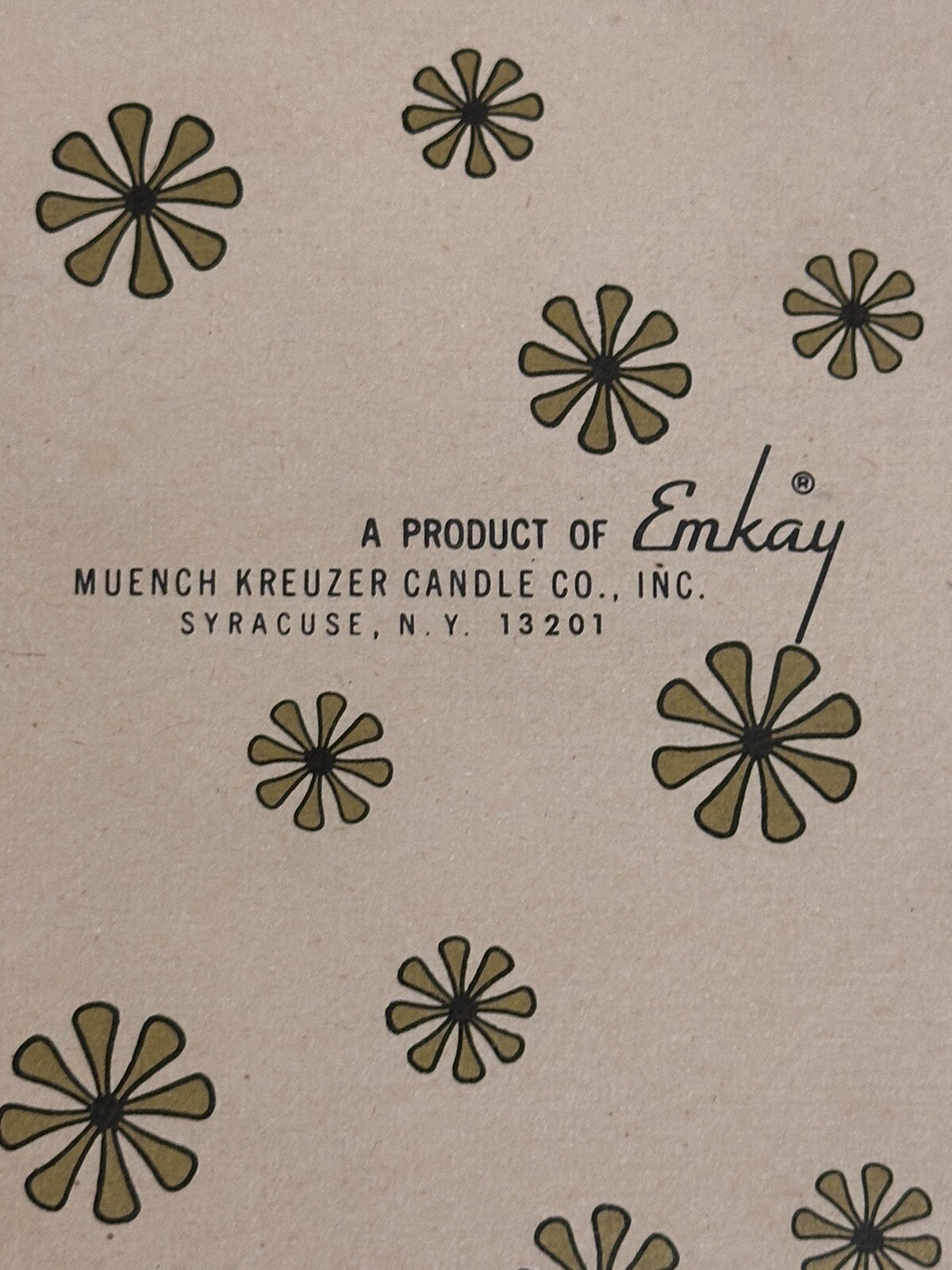 Vintage Emkay Christmas Bell Candle Glittered/ Original Box / AWESOME