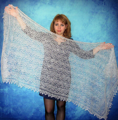 Knitted goat fluff scarf Orenburg scarf shawl scarf knit stole handmade