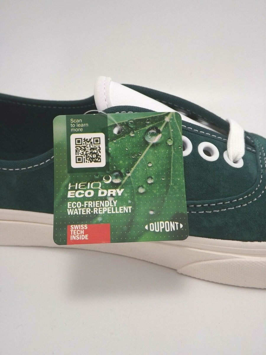 Vans Men's Authentic Pig Suede Jasper Green White shoes Size Vans Men's Authentic Pig Suede Jasper Green White shoes Size