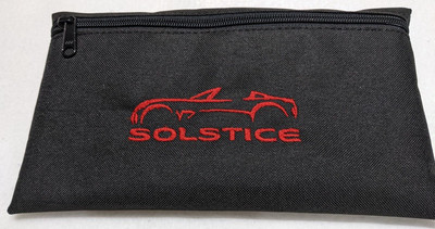 Pontiac Solstice Kappa Accessory / Map bag / Puck bag / Red Embroidery