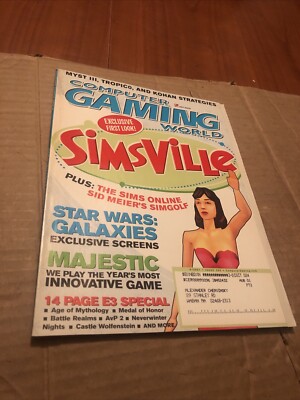 2001 AUGUST COMPUTER GAMING WORLD MAGAZINE - SIMSVILLE FRONT COVER - E ...