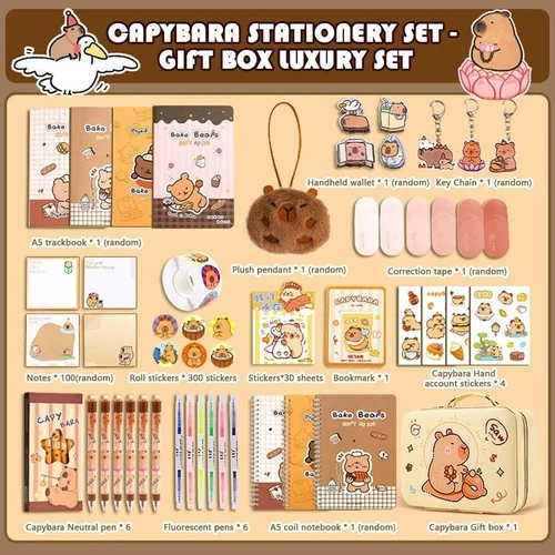 Pencil Case Capybara Stationery Set Back-to-school Gift Kit  for Students - Picture 13 of 21