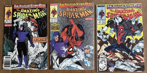 Amazing Spider-Man lot set 320, 321, 322, 1989 FN/VF 7.0 avg. Todd McFarlane art