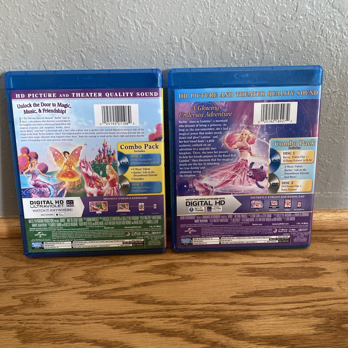Barbie The Pearl Princess & The Secret Door Blu-ray/DVD Combo Sets