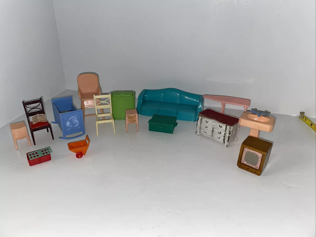 Dollhouse1: 12 Miniature Retro Doll House Kitchen Plastic For Doll