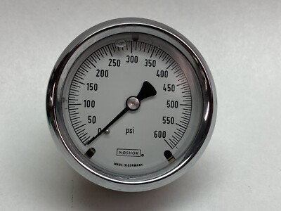 #ad Noshok0 600 PSIFluid Filled Brass Pressure Gauge $38.00