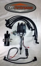 CHEVY I6 Straight 6 194-230-250-292 Small HEI Distributor + 45K Coil + HP Wires