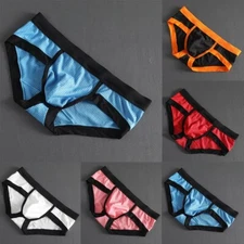 Men Sexy Briefs Pouch Panties Low-Rise Bulge Pouch Underwear Shorts-Lingerie