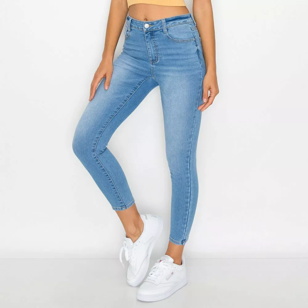 Wax Jean Women's High Waisted Ankle Skinny 'Comfy Knit Denim' Jeans -NEW