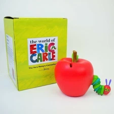 Eric Carle's  THE VERY HUNGRY CATERPILLAR Apple Coin Bank Kid's Fun Bank - NIB